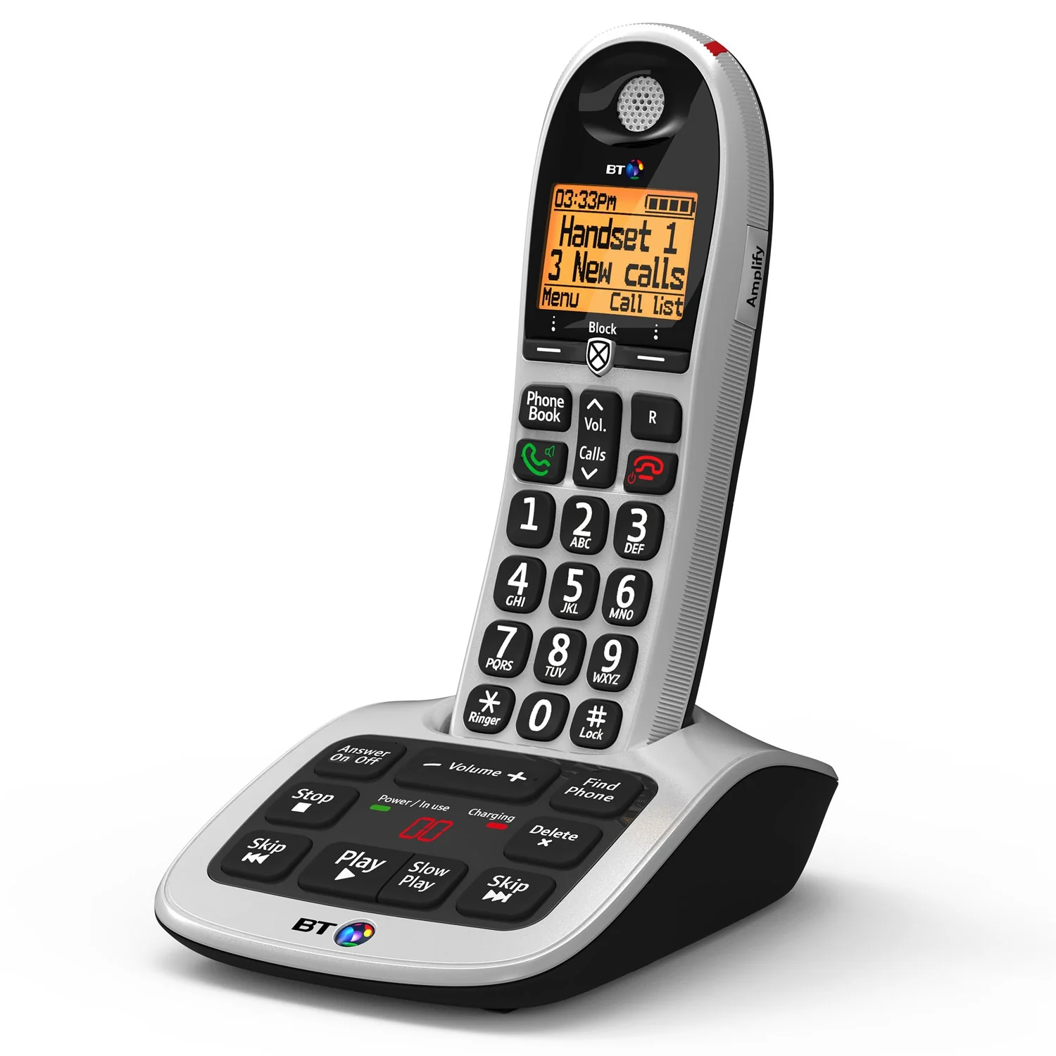 BT 4600 Cordless Phone, Single Handset with Big Buttons